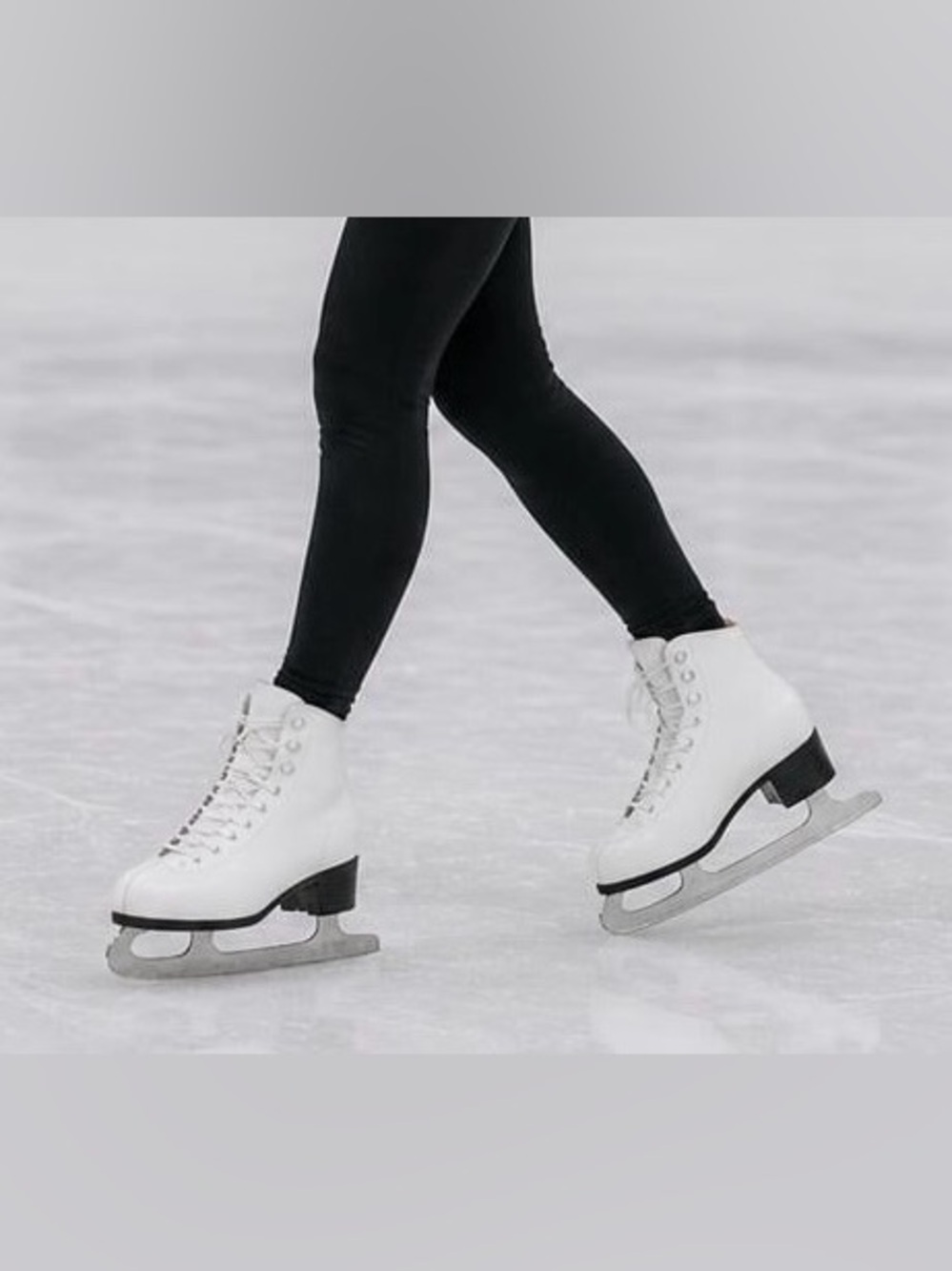 Heapeler White Figure Ice Skates - Classic Women's Ice Skating Boots